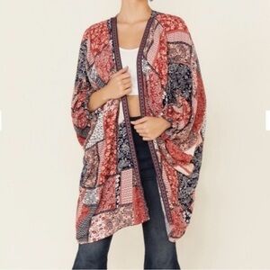 Ariat Oversized Western Floral Boho Patchwork Kimono Cardigan Size: S/M